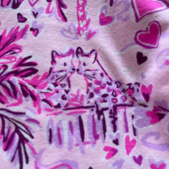 NWOT Lilly Pulitzer Valentine Print knit pant S - Picture 3 of 3